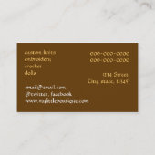 Visite ouvre le modèle de carte de businss (Dos)