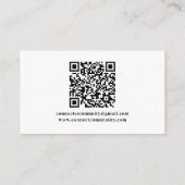 Visite Page des médias sociaux Photo Code QR Carte de vis (Dos)