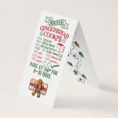 Visite Pain d'épices Arbre de cuisine et Carte de recette (Dos)