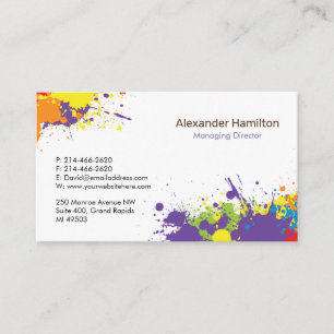 Visite Painting Company, peintre, artiste, carte de