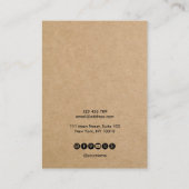 Visite Papier d'artisanat de calligraphie Carte d'afficha (Dos)