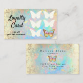 Visite papillon de carte de fidélité (Devant / Derrière)