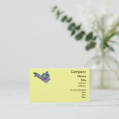 Visite Papillon de gemme - jaune - modèle de carte de (Debout devant)