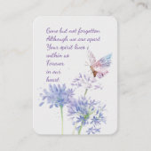 Visite Papillon de la carte mémoire commémorative personn (Devant)