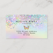 Visite papillon pastel carte de fidélité (Dos)