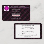 Visite Paramètre de rendez-vous | Plaid pourpre | CARTE D (Devant / Derrière)