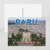 Visite... Paris, France - carte postale (Devant / Derrière)