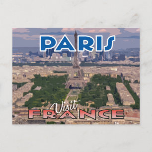 Visite... Paris, France - carte postale