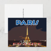 Visite... Paris, France - carte postale (Devant / Derrière)