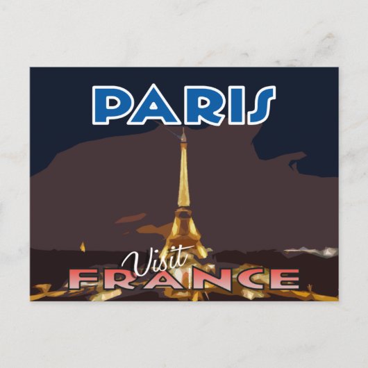 Visite... Paris, France - carte postale (Devant)