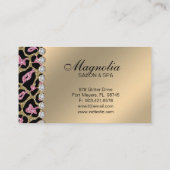 Visite Parties scintillant de salon Leopard Carte de visi (Dos)