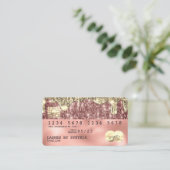 Visite parties scintillant d'or rose Carte de crédit mode (Debout devant)