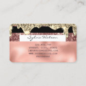 Visite parties scintillant d'or rose Carte de crédit mode (Dos)