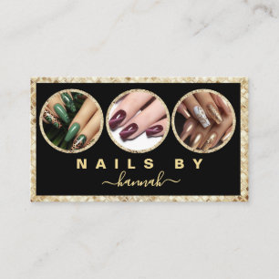 Visite Parties scintillant Femme Hand Nail salon Carte de