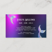 Visite Parties scintillant mermaid queue pourpre carte de (Dos)