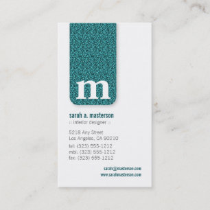 Visite Parties scintillant Monogramme Designer Carte de v