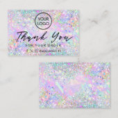 Visite parties scintillant opal arrière - plan carte de r (Devant / Derrière)