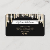 Visite Parties scintillant or à séchage par carte de créd (Dos)