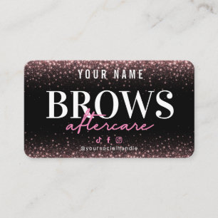 Visite Parties scintillant Rose Gold Brows carte de soins