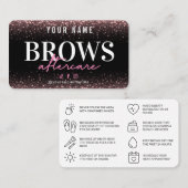 Visite Parties scintillant Rose Gold Brows carte de soins (Devant / Derrière)