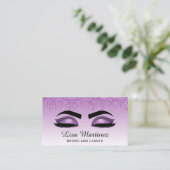 Visite Parties scintillant violet Lash Brow Carte de visi (Debout devant)