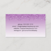 Visite Parties scintillant violet Lash Brow Carte de visi (Dos)