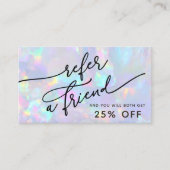 Visite pastel couleurs opal carte de référence (Devant)