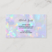 Visite pastel opal texture photo carte de rendez-vous pho (Dos)