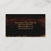 Visite Pasteur de christianisme Carte dorée Croix foncée (Dos)