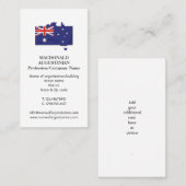 Visite Patriotique | DRAPEAU D'AUSTRALIE | Carte de visit (Devant / Derrière)