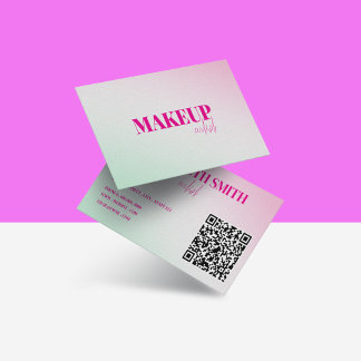 Visite Peinture rose souple Abstrait QR Code Carte de vis