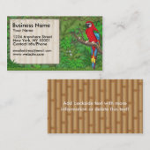 Visite Perroquet de rouge d'amusement de jungle de carte (Devant / Derrière)