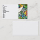 Visite Perroquets et carte de profil de Bromeliads (Devant / Derrière)