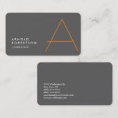 Visite Personnaliser Monogramme gris clair Carte de visit (Devant / Derrière)