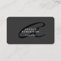 Personnaliser Monogramme gris clair Carte de visit