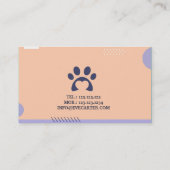 Visite Pet Groomer / Carte professionnelle de soins à la  (Dos)