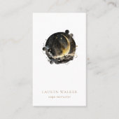 Visite Phases de la Lune dorée foncée Yoga Studio Carte d (Devant)