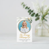 Visite Photo botanique Carte de prière funéraire (Debout devant)