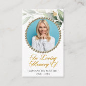 Visite Photo botanique Carte de prière funéraire (Devant)