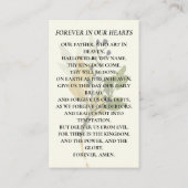 Visite Photo botanique Carte de prière funéraire commémor (Dos)