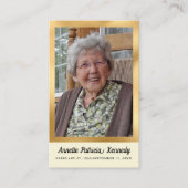 Visite Photo botanique Carte de prière funéraire commémor (Devant)