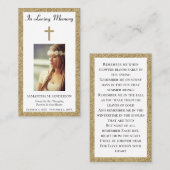 Visite Photo Carte de prière funéraire commémorative Symp (Devant / Derrière)