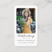 Visite Photo Célébration de la vie Carte de prière du Sou (Devant)