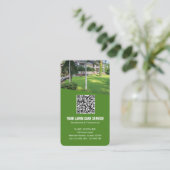 Visite Photo de soin de pelouse moderne Code QR Carte de (Debout devant)