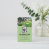 Visite Photo de soin de pelouse moderne Code QR Carte de  (Debout devant)
