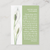 Visite Photo Élégante, Fleurs Lily, Carte de prière (Dos)