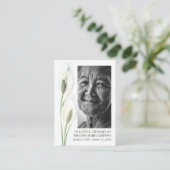 Visite Photo Élégante, Fleurs Lily, Carte de prière (Debout devant)