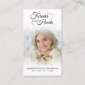Visite Photo funéraire Forever Hearts Carte de prière cro (Devant)