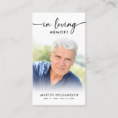 Visite Photo funéraire moderne Love Carte de prière mémoi (Devant)