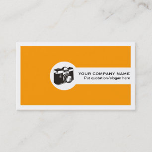 Visite Photographe féminine carte de visite-orange